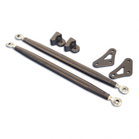 Eddie Motorsports Adjustable Billet Fender Braces - Gloss Black