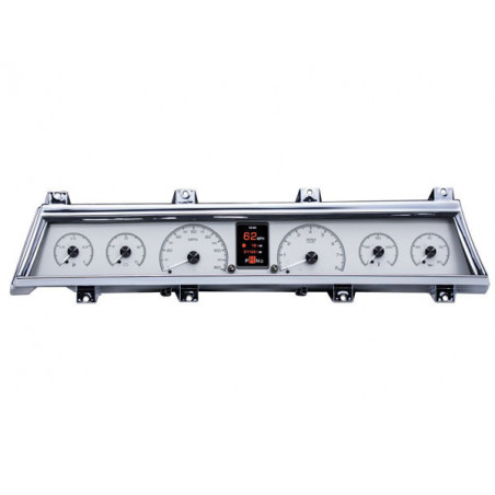 Dakota Digital HDX Instrument System - Silver Alloy Gauge Face