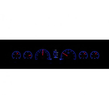 Dakota Digital HDX Instrument System - Silver Alloy Gauge Face