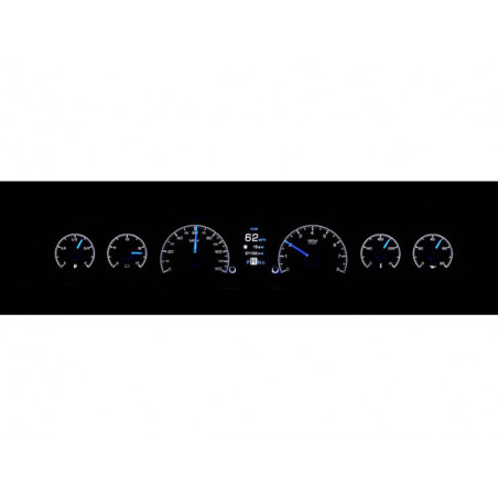 Dakota Digital HDX Instrument System - Silver Alloy Gauge Face