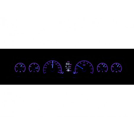 Dakota Digital HDX Instrument System - Silver Alloy Gauge Face