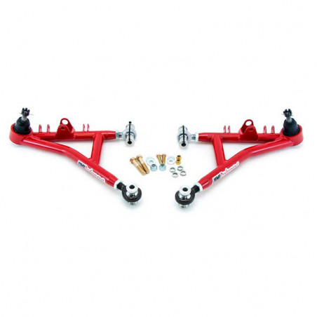 UMI Tubular Lower Control Arms, Chromoly, Drag - Red