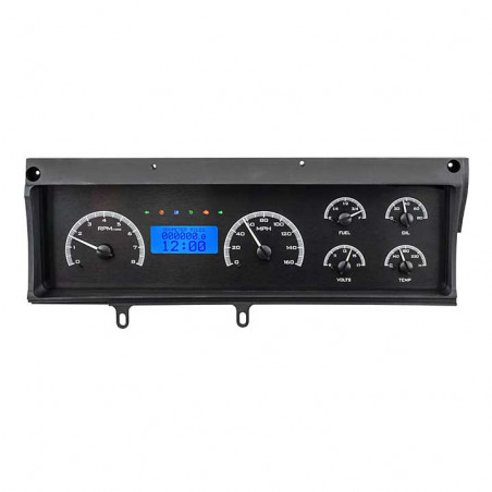 Non-SS Dakota Digital VHX Instrument System, Black Alloy Faces, Blue Numbers