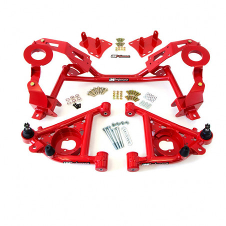 UMI Tubular K-Member & A-Arm Kit for LSX & Factory Springs - Red
