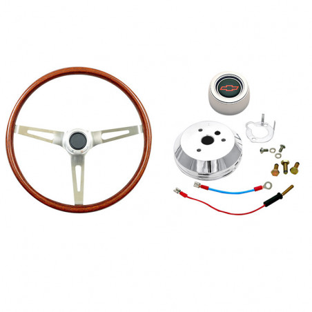 GT Performance GT3 Classic GM Wood Steering Wheel Kit, Early GM