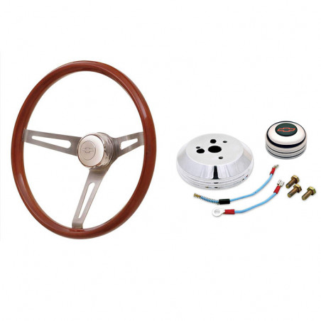 GT Performance GT3 Retro GM Light Wood Steering Wheel Kit, Late GM