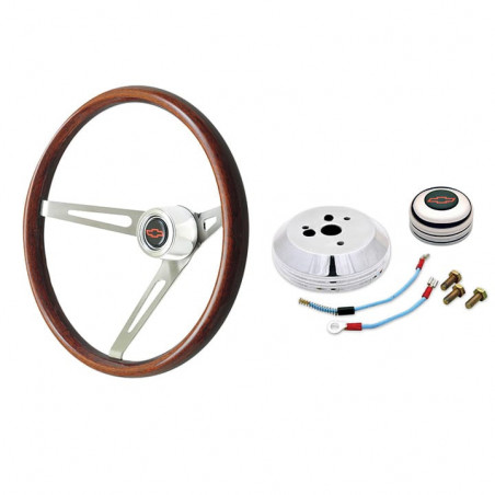 GT Performance GT3 Retro GM Dark Wood Steering Wheel Kit, Late GM
