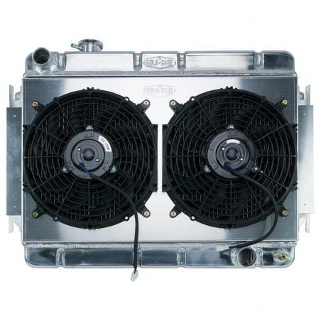 Cold Case Aluminum Radiator & Fan Kit, MT, Dual 12 Inch Fans & Shroud