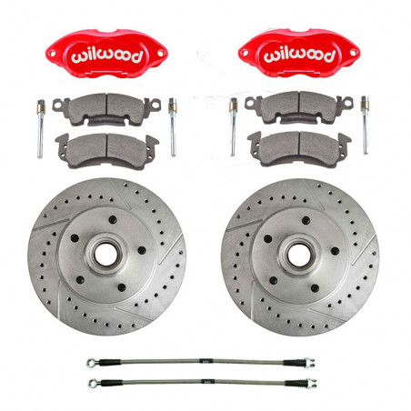 Factory Front Disc Brake Upgrade Kit, Red Wilwood Calipers
