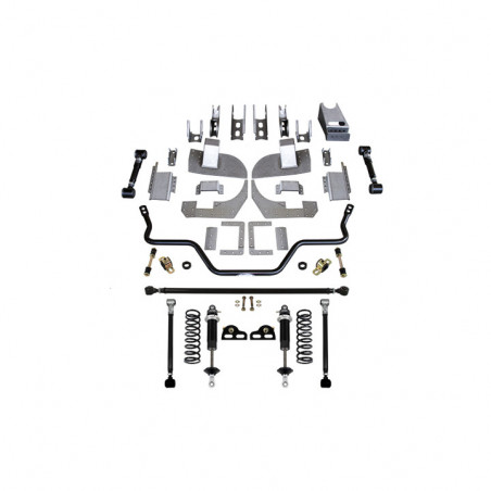 Detroit Speed QUADRAlink Rear Suspension, Double Adjustable Shocks, For 3 Inch A