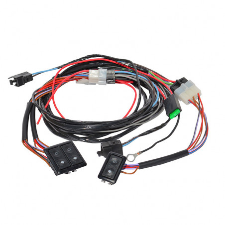 Power Window Retrofit Kit, Black Illuminated Door Mounted Switches