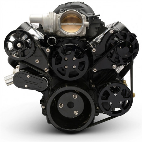 EMS LS with VVT Raven S-Drive 6Rib Serpentine System, No AC, Remote Res, Gloss Black Finish