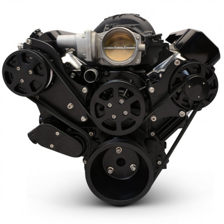 EMS LS with VVT Raven S-Drive Plus 8Rib Serpentine System, No PS, Matte Black Finish