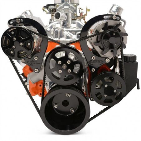 EMS Chevy Big Block Raven V-Drive Kit, Plastic PS Res, Gloss Black Finish