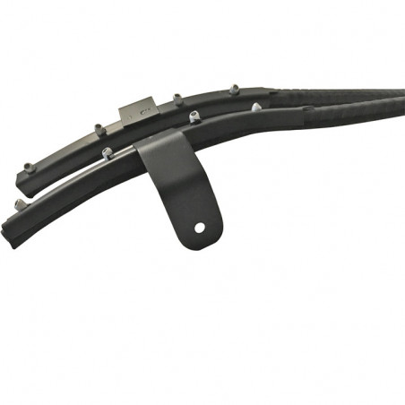 2dr Sedan Quarter Window Glass Run Channel Kit with Chrome Bead