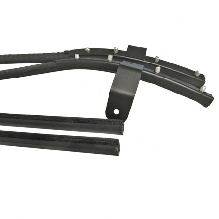 2dr Sedan Quarter Window Glass Run Channel Kit with Chrome Bead