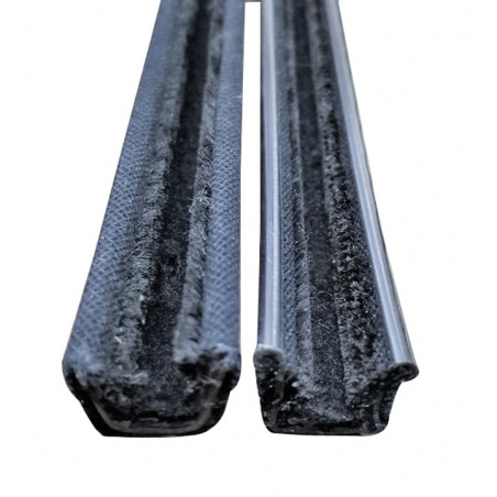 2dr Sedan Quarter Window Glass Run Channel Kit with Chrome Bead