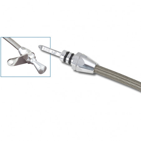 Lokar 4L80 Braided Stainless Transmission Mounted Transmission Dipstick