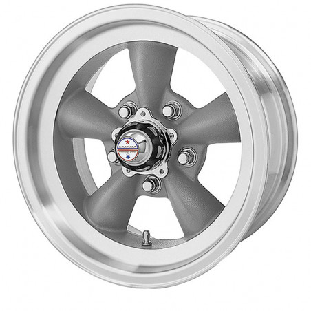 American Racing Torq Thrust D 1-Piece Wheel, 15x8 Torq Thrust Gray with Machined Lip