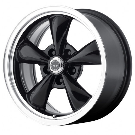 American Racing Torq Thrust M 1-Piece Wheel, 17x7 Gloss Black with Machined Lip
