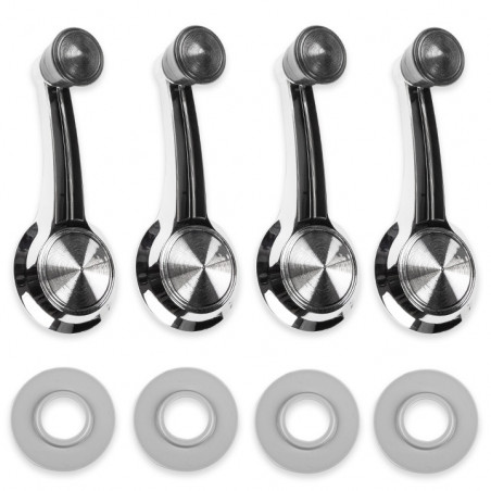 Convex Window Crank Set, Black Knob