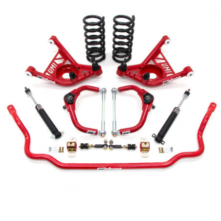UMI 2 Inch Lowering Front Handling Kit, Adjustable A-Arms, Red