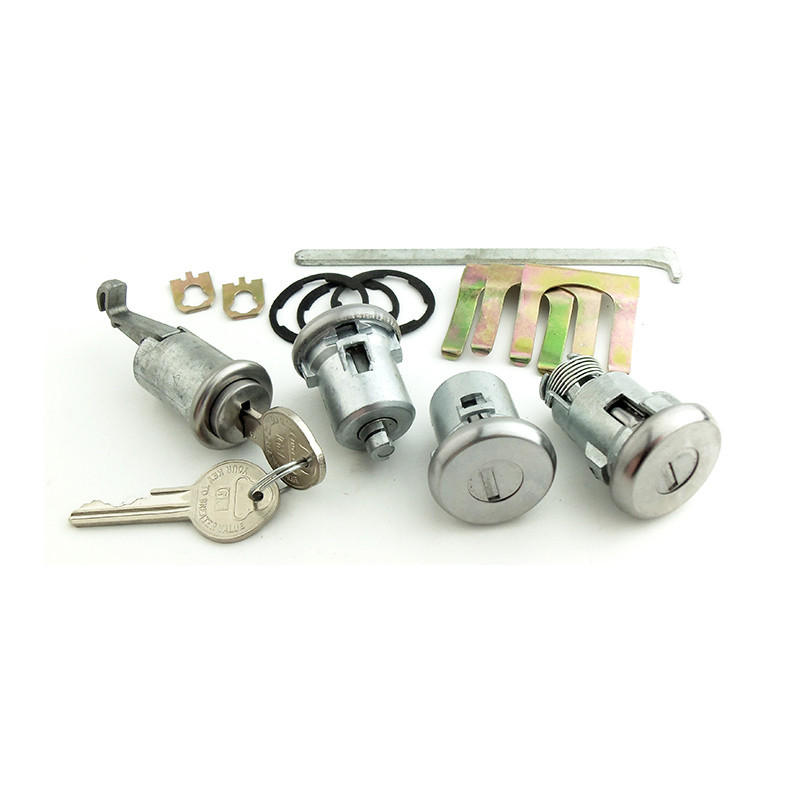 1967 Camaro Lock Set Doors Glove Box and Trunk Pearhead Knock Out Keys