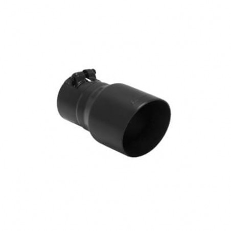 Flowmaster Clamp-On Exhaust Tip, 4 In. Angle Cut Black Ceramic Coat, Fit 3 In. Tube