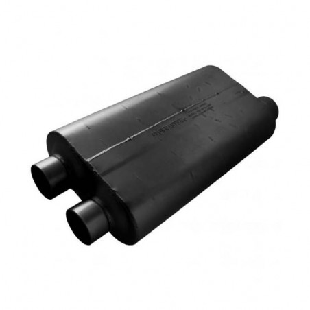 Flowmaster 50 Series Big Block Muffler, 3 In. Dual Inlet, 3.5 In. Offset Outlet, Mild Tone