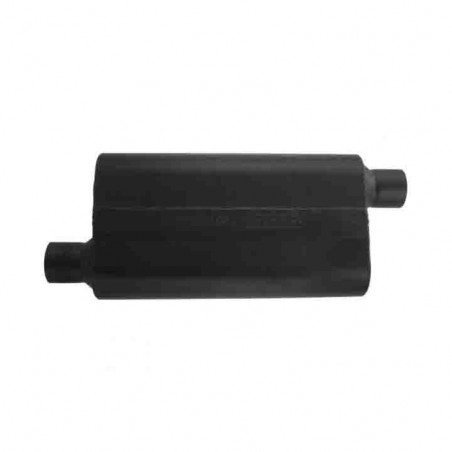 Flowmaster 50 Series Delta Muffler 409S, 2.5 In. Offset Inlet, 2.5 In. Offset Outlet, Moderate