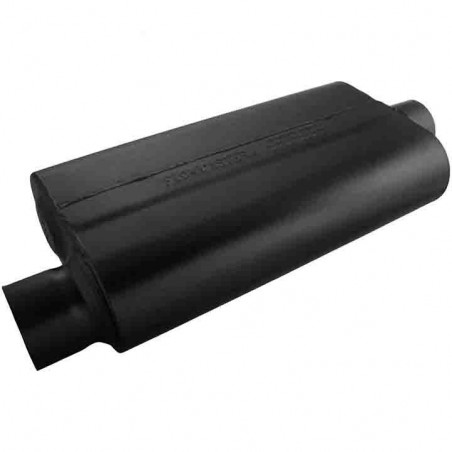 Flowmaster 50 Series Delta Muffler 409S, 3 In. Offset Inlet, 3 In. Center Outlet, Moderate