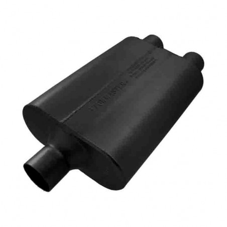 Flowmaster 40 Series Delta Muffler, 2.25 In. Center Inlet, 2.25 In. Dual Outlet, Aggressive