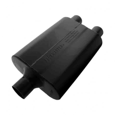 Flowmaster Super 44 Series Muffler, 2.25 In. Center Inlet, 2.25 In. Dual Outlet, Aggressive