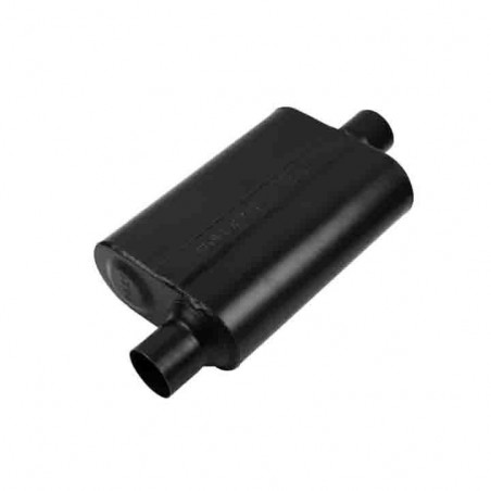 Flowmaster Super 44 Series Muffler, 2.5 In. Offset Inlet, 2.5 In. Center Outlet, Aggressive