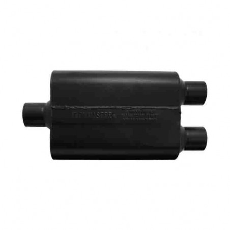 Flowmaster Super 44 Series Muffler, 2.5 In. Center Inlet, 2.5 In. Dual Outlet, Aggressive