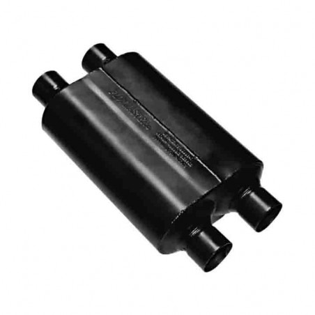 Flowmaster Super 40 Series Muffler, 2.5 In. Dual Inlet, 2.5 In. Dual Outlet, Aggressive