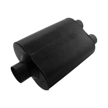 Flowmaster Super 40 Series Muffler, 3 In. Center Inlet, 2.5 In. Dual Outlet, Aggressive