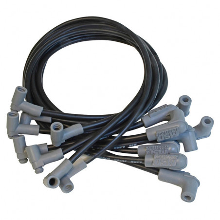 MSD BLACK SUPER CONDUCTOR SPARK PLUG WIRES BB HEI BB W/ HEADERS OR MSD DISTRIBUTOR / HEI TOWER CAP