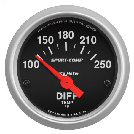 AutoMeter 2-1/16in. Differential Temperature Gauge, 100-250F, Sport-Comp