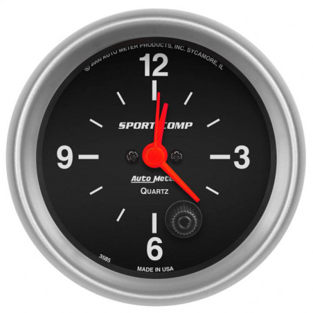 AutoMeter 2-5/8in. Clock, 12 Hour, Sport-Comp