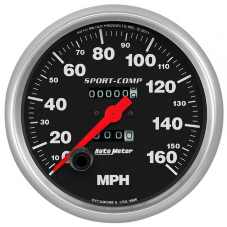 AutoMeter 5in. Speedometer, 0-160 MPH, Mechanical, Sport-Comp