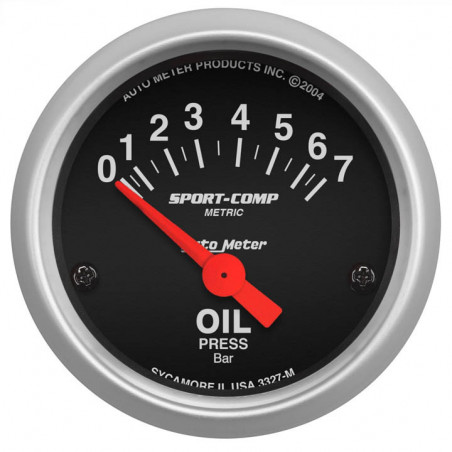 AutoMeter 2-1/16in. Oil Pressure Gauge, 0-7 Bar, Sport-Comp