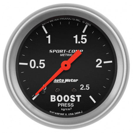 AutoMeter 2-5/8in. Boost Gauge, 0-2.5 Kg/Cm2, Sport-Comp