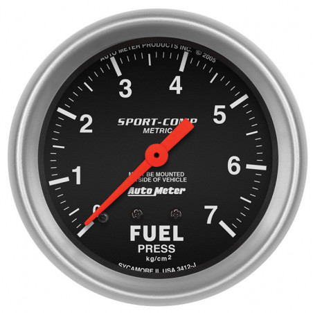 AutoMeter 2-5/8in. Fuel Pressure Gauge, 0-7 Kg/Cm2, Sport-Comp
