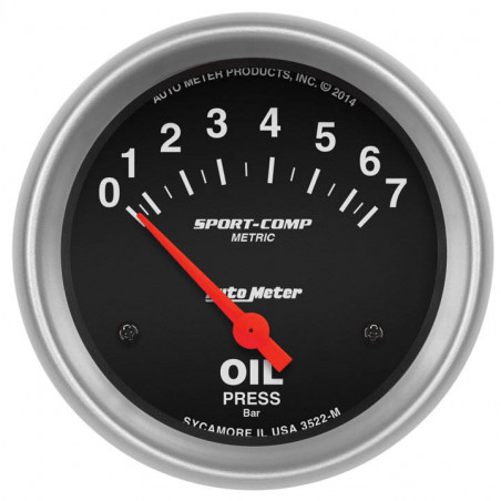 AutoMeter 2-5/8in. Oil Pressure Gauge, 0-7 Bar, Sport-Comp