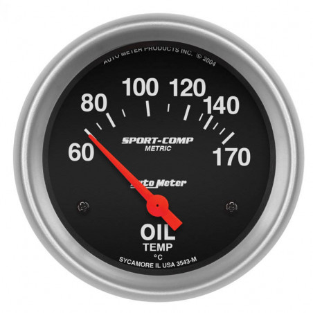 AutoMeter 2-5/8in. Oil Temperature Gauge, 60-170C, Sport-Comp
