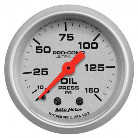 AutoMeter 2-1/16in. Oil Pressure Gauge, 0-150 PSI, Ultra-Lite