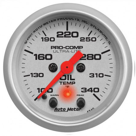 AutoMeter 2-1/16in. Oil Temperature Gauge, 100-340F, Ultra-Lite