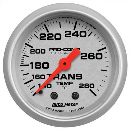AutoMeter 2-1/16in. Transmission Temperature Gauge, 140-280F, Ultra-Lite
