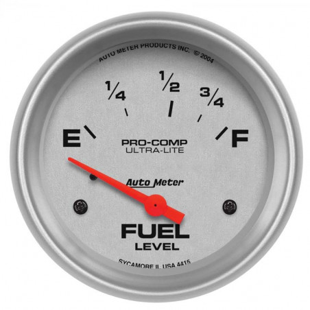 AutoMeter 2-5/8in. Fuel Level Gauge, 73-10 Ohm, Ultra-Lite
